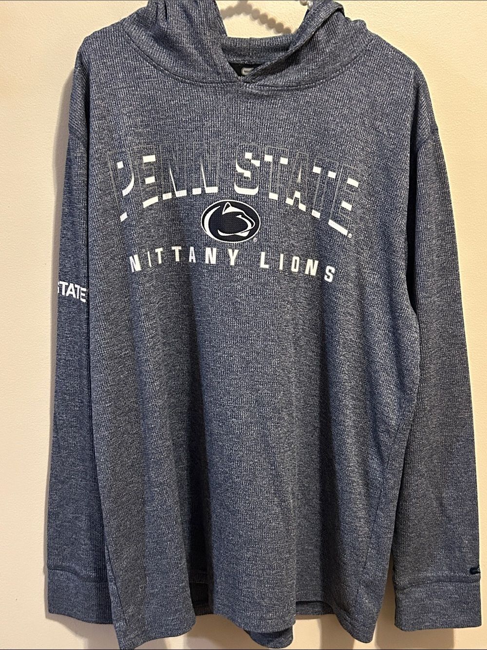 Colosseum Penn State Nittany Lions Hoodie Men XL Blue Gray Polyester Sweatshirt